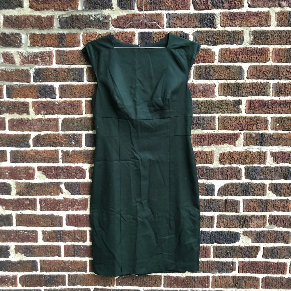 NWT LOFT lined workwear dress (green) (size 4)